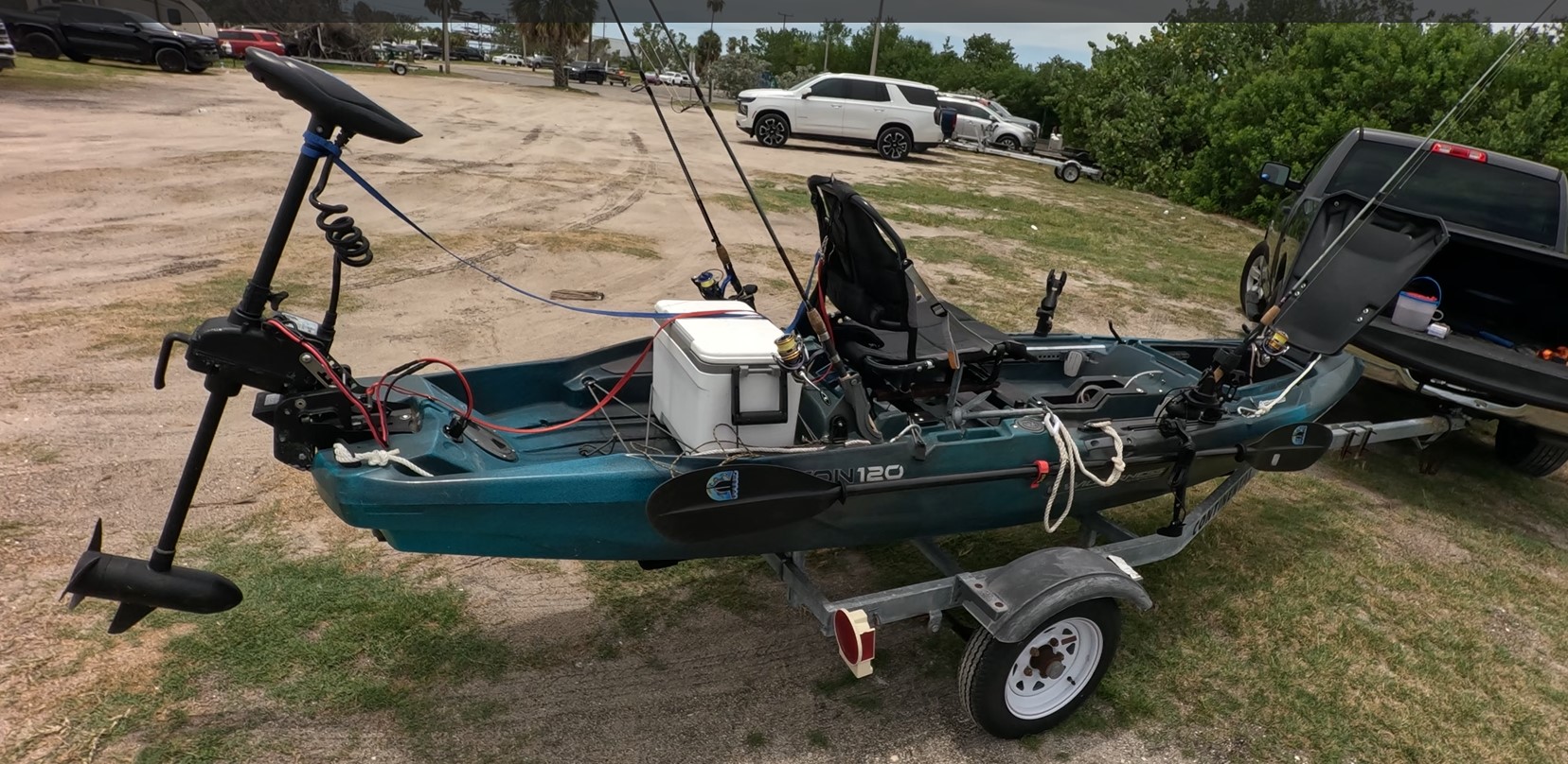 Wilderness Systems Recon 120 fishing kayak on the water during a Gulf Coast inshore fishing trip