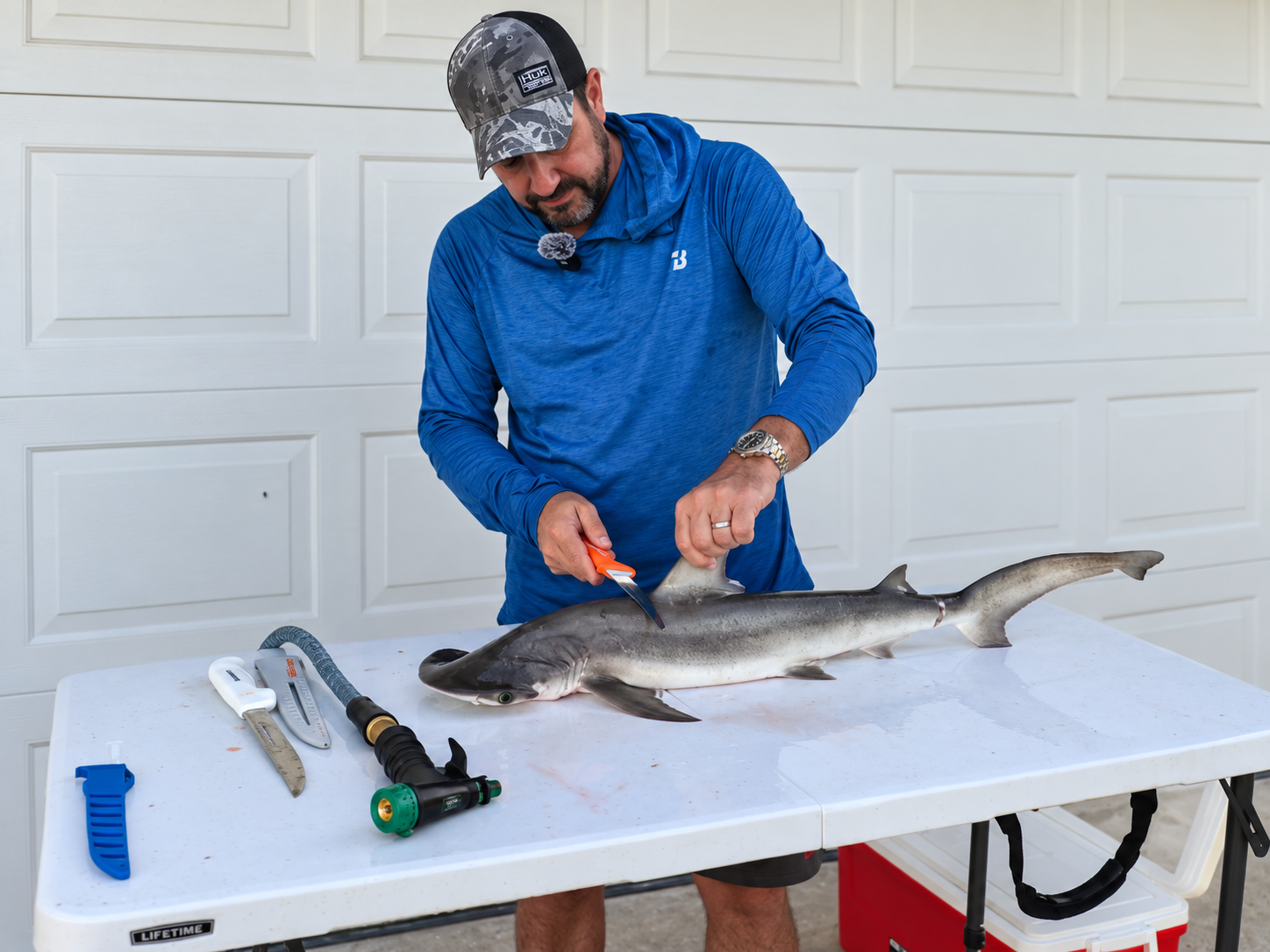 Jim cleaning a trout with the Dexter Outdoors Dextreme 8 inch Max Flex fillet knife